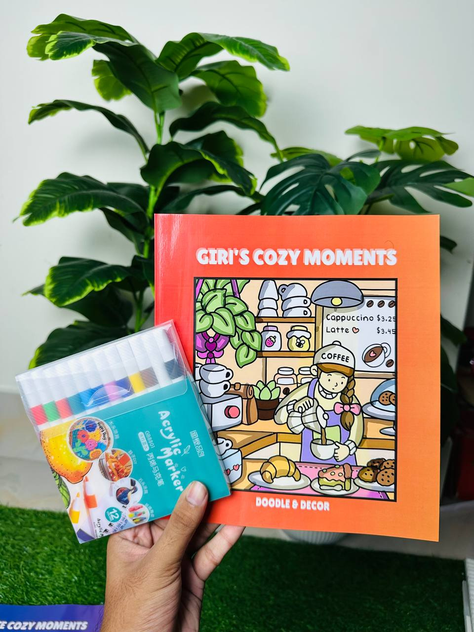 12 Acrylic Pen + One Book (Combo)