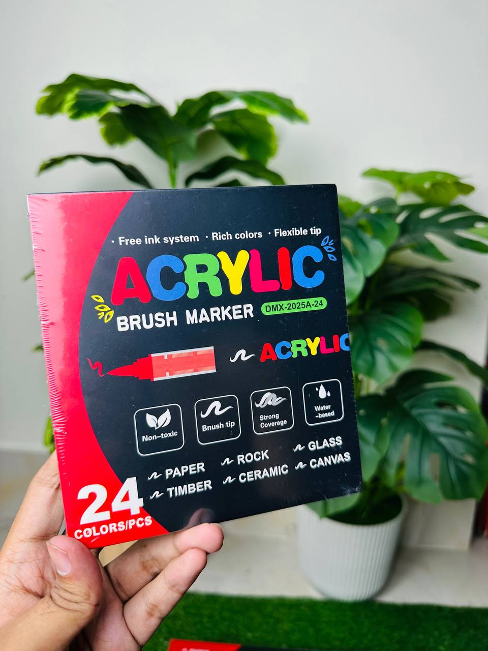 24 Premium Acrylic Brush Pen + One Book (Combo)_img_10