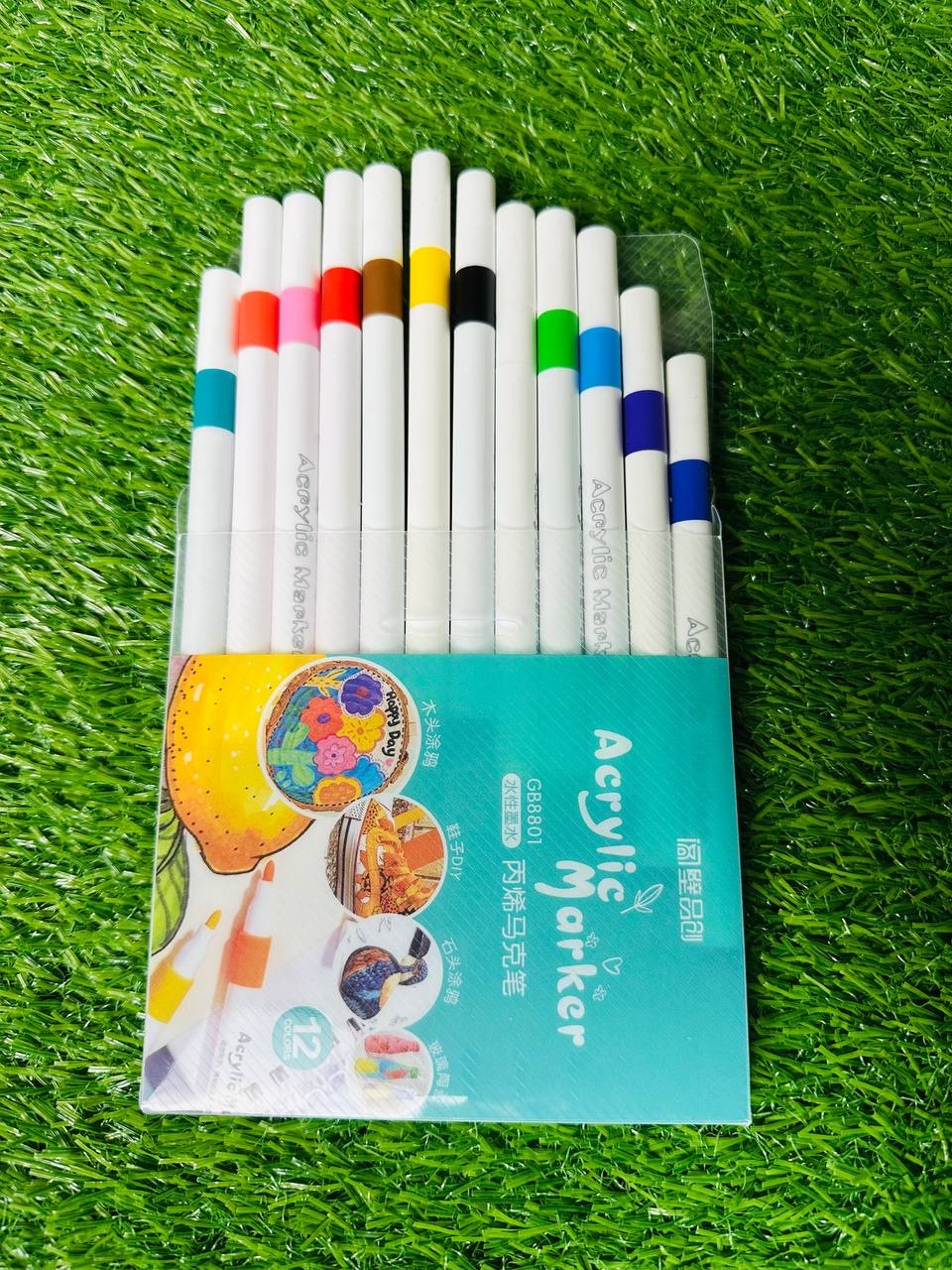 12 Acrylic Pen + One Book (Combo)_img_1