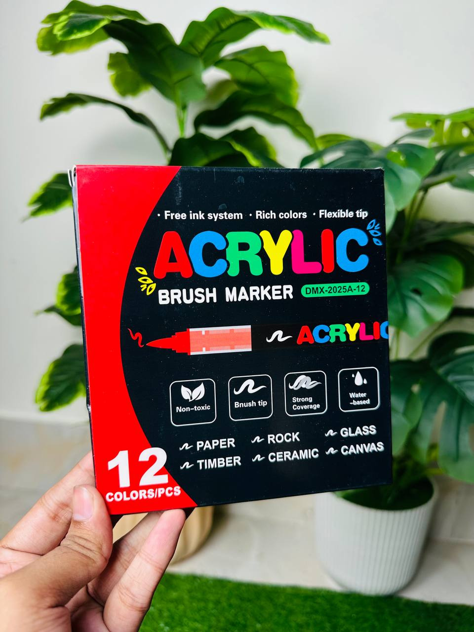 12 Premium Acrylic Brush Pen + One Book (Combo)_img_6