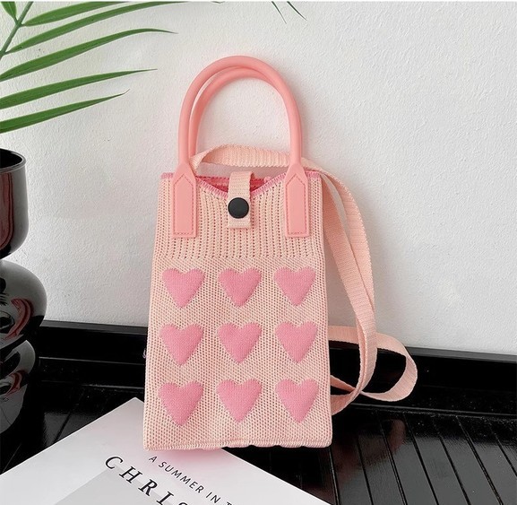 Korean Knit Mobile Bag ( Handle+Strap )_img_8