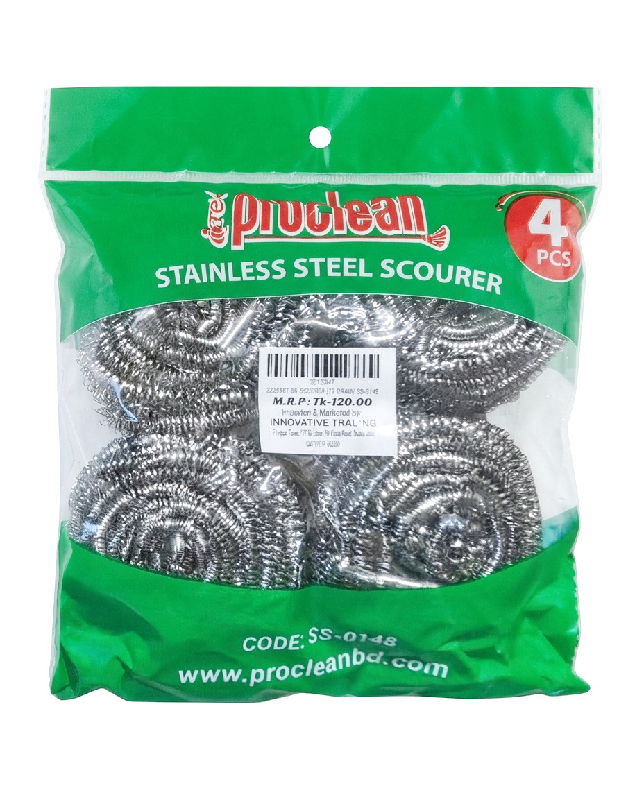 Proclean Stainless Steel Scourer_SS-0148 (4pcs )