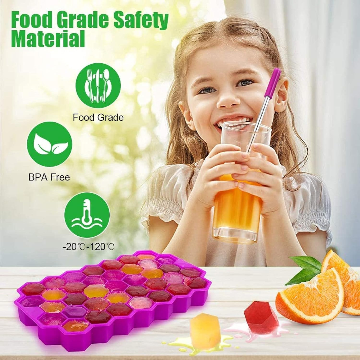 Proclean Honeycomb Silicone Ice Cube Trays_IC-3118 Multicolor_img_6