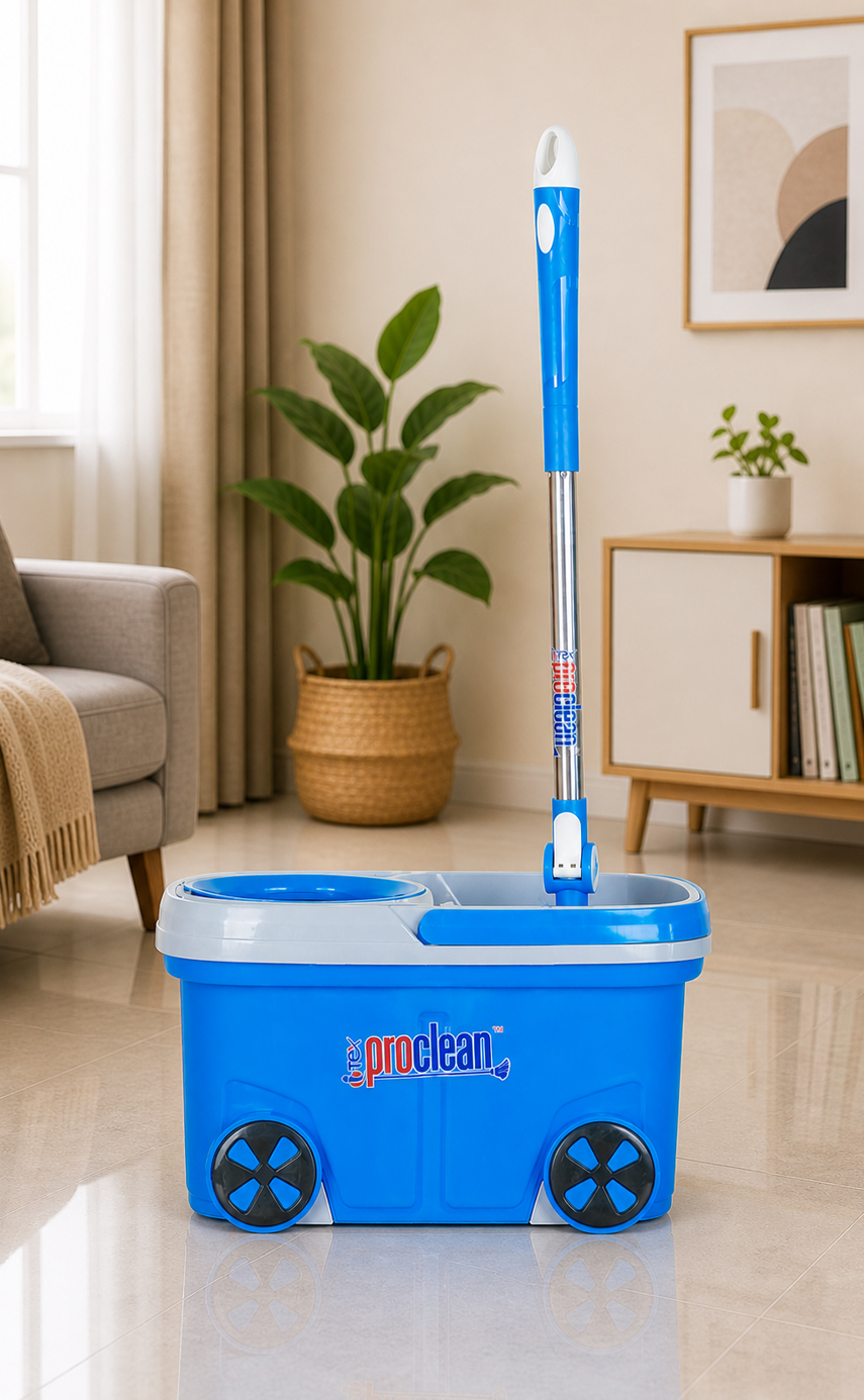 Proclean 8 Wheels SS Mop Head Premium Spin Mop RM-0582_Blue_img_0