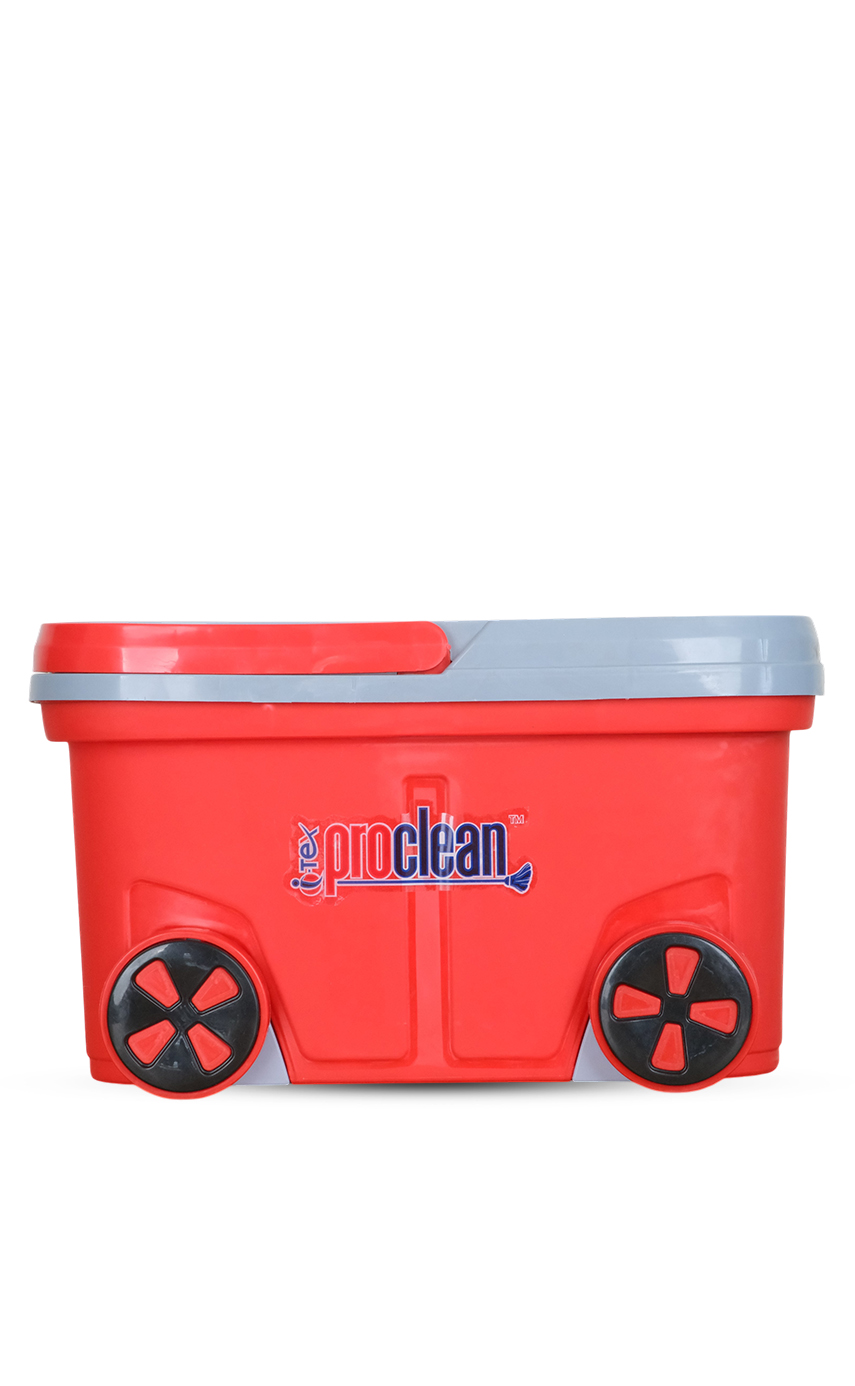 Proclean 8 Wheels SS Mop Head Premium Spin Mop RM-0582_Red_img_1