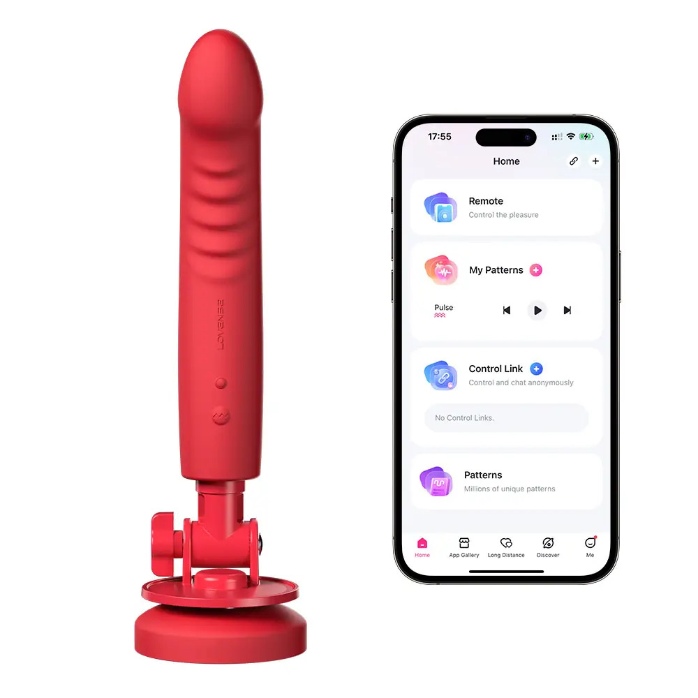 LOVENSE - MISSION 2 APP-CONTROLLED TOUCH SENSITIVE SUCTION CUP DILDO