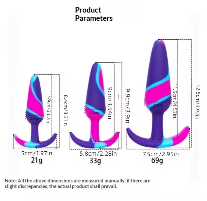 1Pc Colored Silicone Butt Plug for Couples Anal Dilator Beginner Soft Gel Prostate Massage Tool Adult Sex Toy_img_1