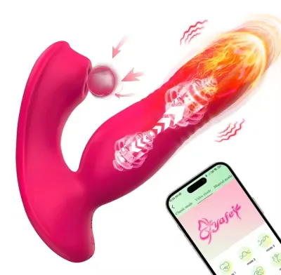 App Remote Control 9 Vibrating Sucker Thrusting Dildo G Spot Vibrator Nipple Vibrator Adult Sex Toys for Woman Female Couple_img_0