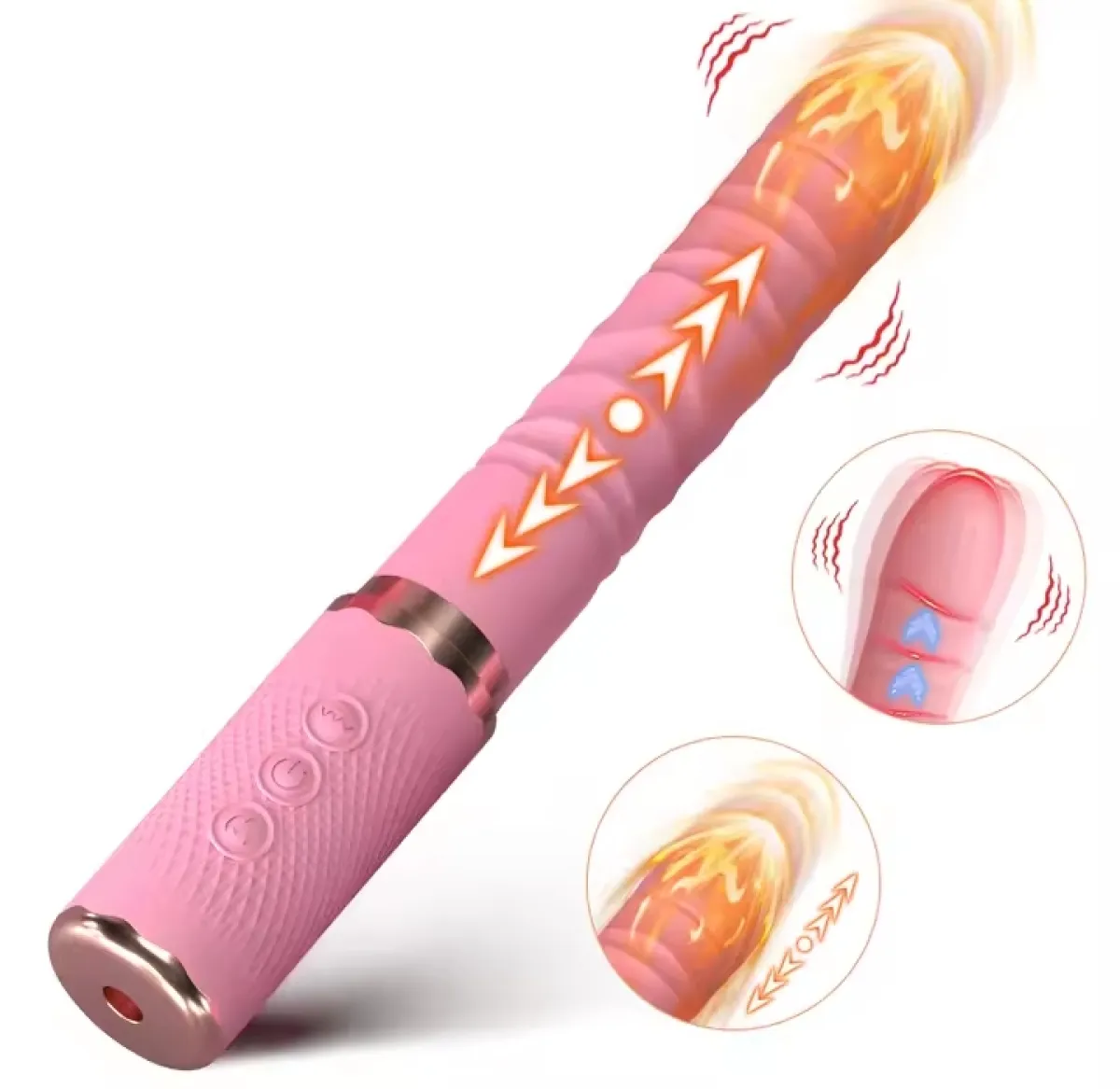 Dual Motor Realistic Thrusting Dildo Vibrator With Heating 10 Mode Sex Toys Vibrator Clitoral Stimulator For Anal Stimulation