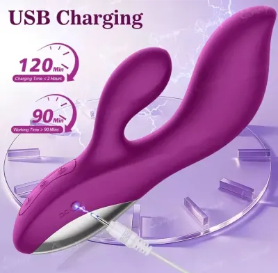 10 Powerful Vibration Modes Rabbit Vibrator G Spot Massager Clitoris Stimulator for Women Sex Toys Shop Adults Goods for Female_img_1