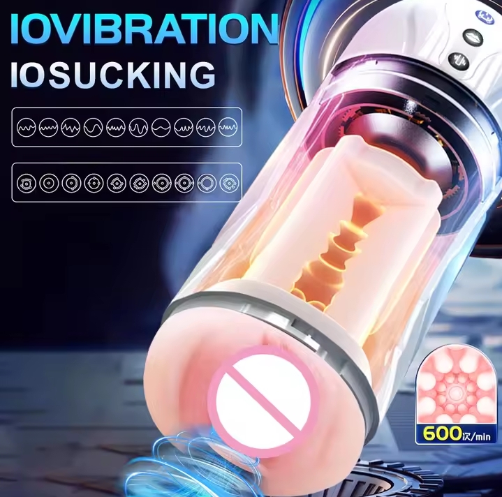Automatic Male Powerful Sucking Vibration Masturbation Machine 3D Simulation Channel Penis Delay Exercise Machine Adult Sex Toy