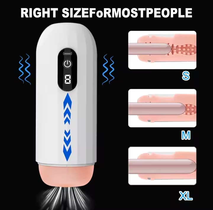 Male Masturbators Hands Free Automatic Sucking Stroker Blowjob Masturbation Machine 3D Textured Penis Pump Sex Toys for Men_img_1