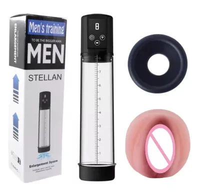 Electric Penis Enlarge Vacuum Pump Adult Sex Toys for Men Dick Erection 9 Pressure Pocket Pussy Rechargeable Male Masturbator_img_0
