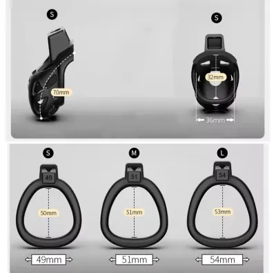 Openable Ring Design Male Urethral Chastity Device Penis Ring Vent Hole Cock Cage CB Lock with 3 Size Sex Toys_img_1