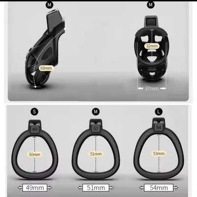 Openable Ring Design Male Urethral Chastity Device Penis Ring Vent Hole Cock Cage CB Lock with 3 Size Sex Toys_img_2