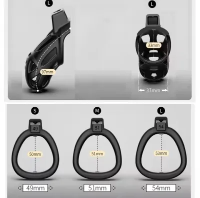 Openable Ring Design Male Urethral Chastity Device Penis Ring Vent Hole Cock Cage CB Lock with 3 Size Sex Toys_img_3