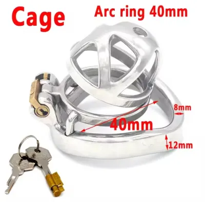 Male Chastity Belt Device Cock Cage Stainless Steel Penis Ring Lock Chastity Cage With Catheter Anti-drop Ring Sex Toys For Men_img_0