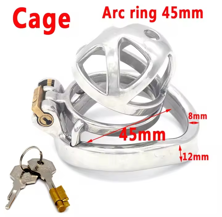 Male Chastity Belt Device Cock Cage Stainless Steel Penis Ring Lock Chastity Cage With Catheter Anti-drop Ring Sex Toys For Men_img_1
