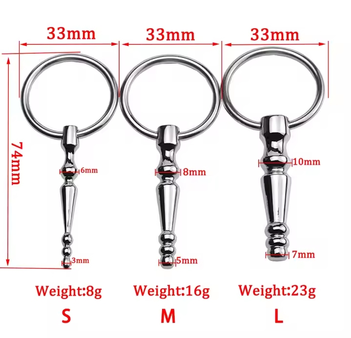 Male Penis plug Sex toys Stainless steel Catheter Urethral Dilation Horse Eye Stick Urine plugging rod Adult Games Masturbator