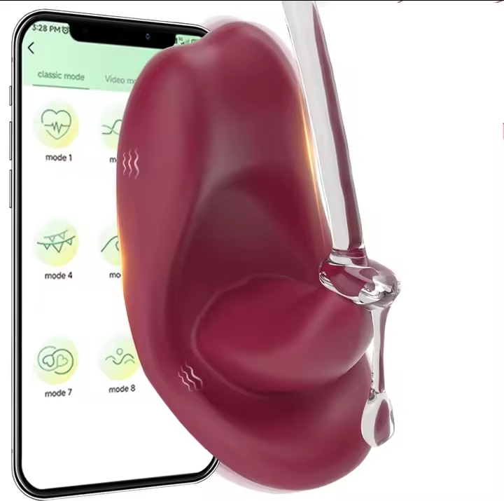 App Remote Control Tongue Vibrator Wearable G Spot Butterfly Vibrators 10 Modes Clitoris Massager Couples Sex Toys for Women