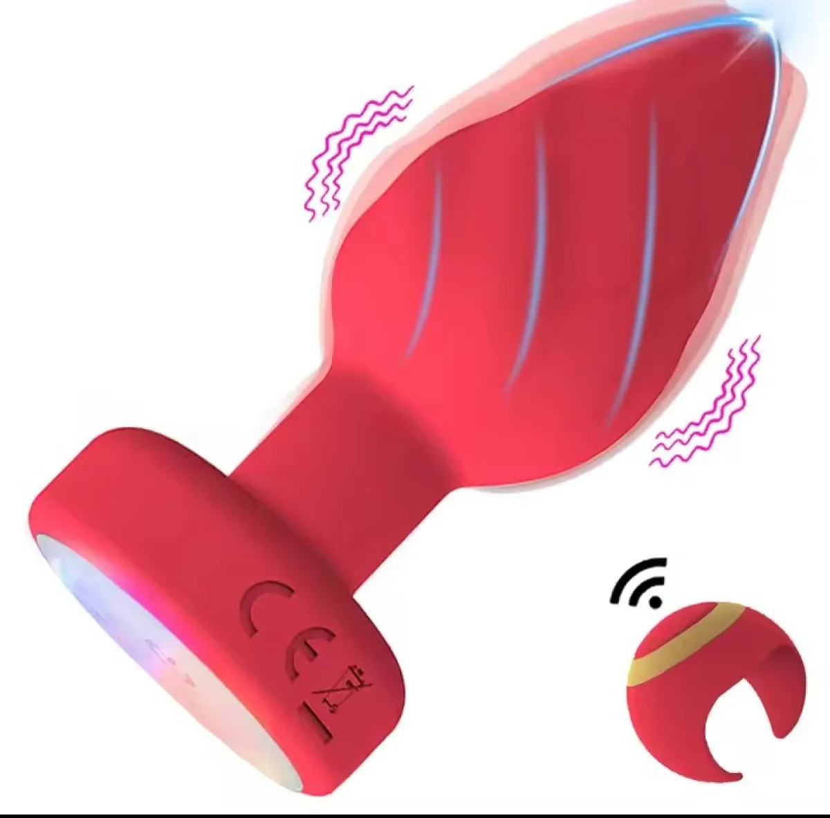 Luminous Anal Plug Vibrators Ring Remote Control Prostate Massager Vaginal Butt Plug Stimulator Adult Couples Sex Toys for Women