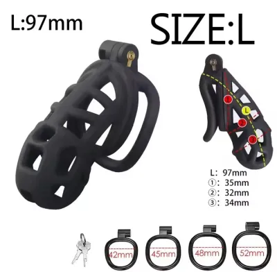 Man Penis Lock Rings Male Chastity Cage Sex Toys Chastity Cock Cage Device Penis Ring Erotic Urethral Products Male With 4 Size_img_3