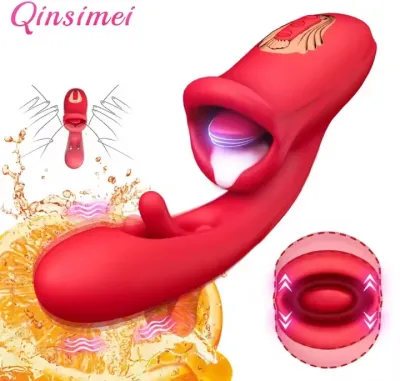 Female sucking tongue licking Patting dildo vibrator clitoris g-spot pussy stimulator vagina masturbator sex toys for couples_img_0