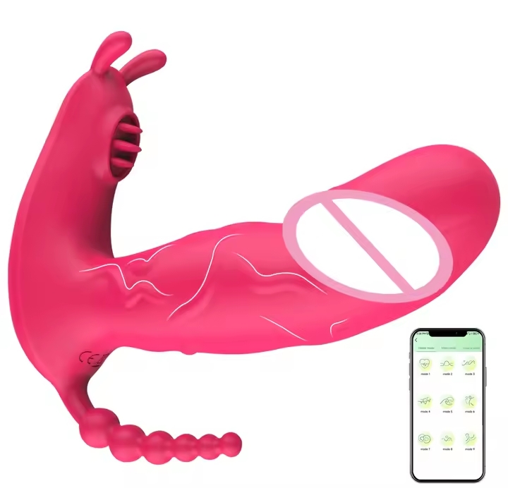 Wearable 3 In 1 Panty Vibrator APP Control G Spot Massager Dildo Clitoral Stimulator Anal Pleasure for Women Couples Adults 18