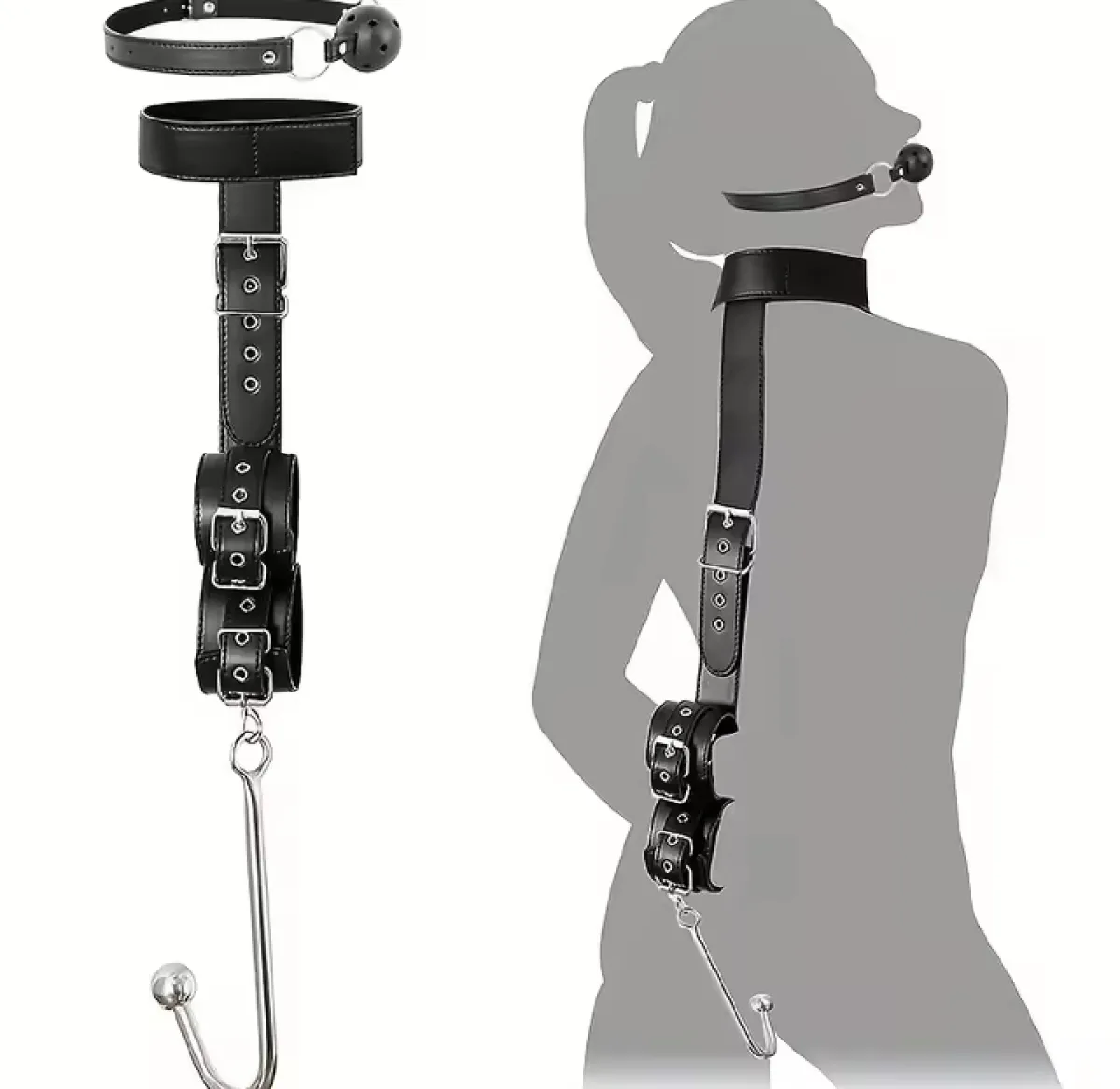 BDSM Anal Hook Collar Gag Bondage Restraints Metal Anal Butt Plug Slave Role Play Sex Toys for Couples SM Adults Sex Games Shop