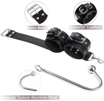 BDSM Anal Hook Collar Gag Bondage Restraints Metal Anal Butt Plug Slave Role Play Sex Toys for Couples SM Adults Sex Games Shop_img_1