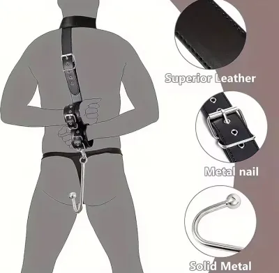 BDSM Anal Hook Collar Gag Bondage Restraints Metal Anal Butt Plug Slave Role Play Sex Toys for Couples SM Adults Sex Games Shop_img_2