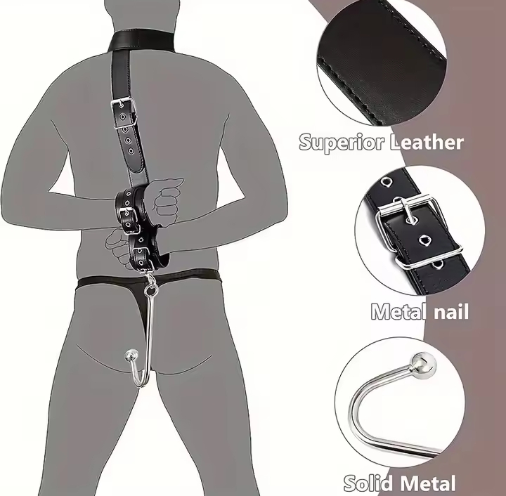 BDSM Anal Hook Collar Gag Bondage Restraints Metal Anal Butt Plug Slave Role Play Sex Toys for Couples SM Adults Sex Games Shop_img_2