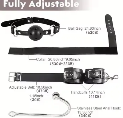 BDSM Anal Hook Collar Gag Bondage Restraints Metal Anal Butt Plug Slave Role Play Sex Toys for Couples SM Adults Sex Games Shop_img_3