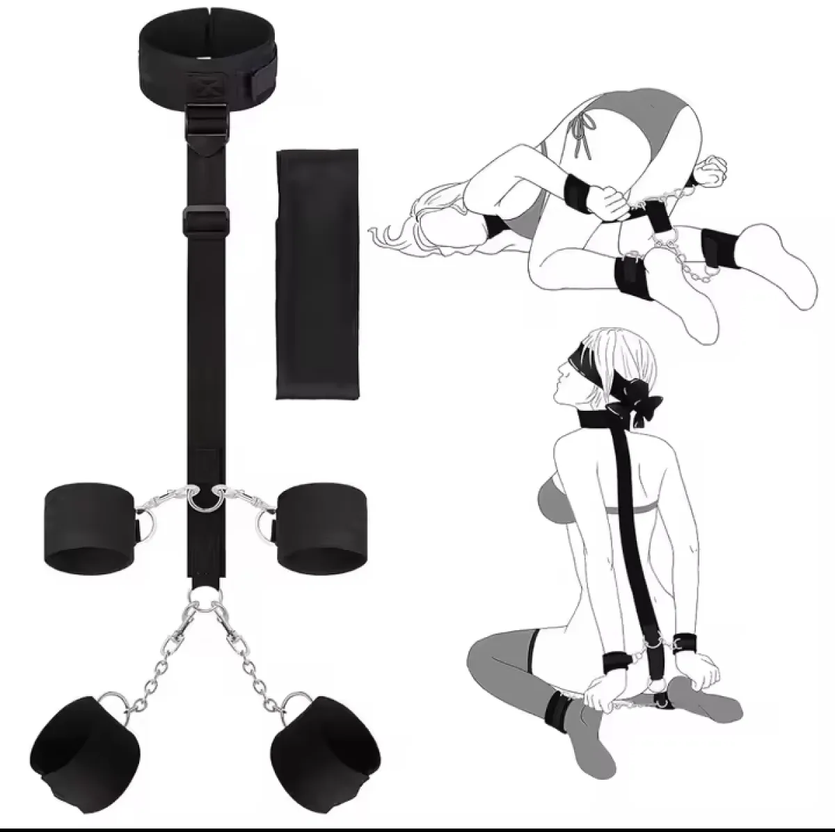 BDSM Adult Sex Toys SM Slave Ankle Cuffs Collar Bondage Restraints Handcuffs Shackles Erotic Products Sexy Game for Couple Men