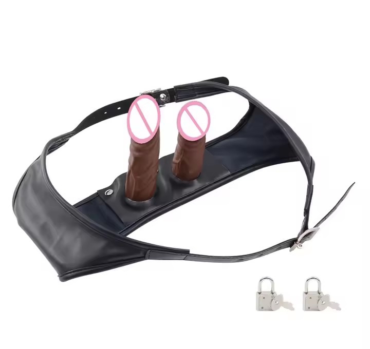 Strapon Double Dildo Vibrator Panties Detachable Vaginal Vibrator Anal Butt Plug Chastity Belt Sex Product for Women Masturbator_img_1