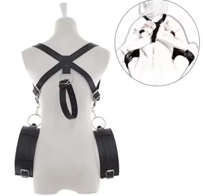 BDSM Open Leg Belt Sex Slave Locking Wrist Cuff Arm Thigh Bondage Sling Spreader Sex Restraint SM Sex Toy for Women Restraints_img_4