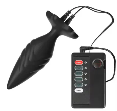 Electric Shock Pulse Anal Plug Beads Stimulator Orgasm Vagina Prostate Massager Butt Plug Female Masturbation Adult Sex Toys_img_1