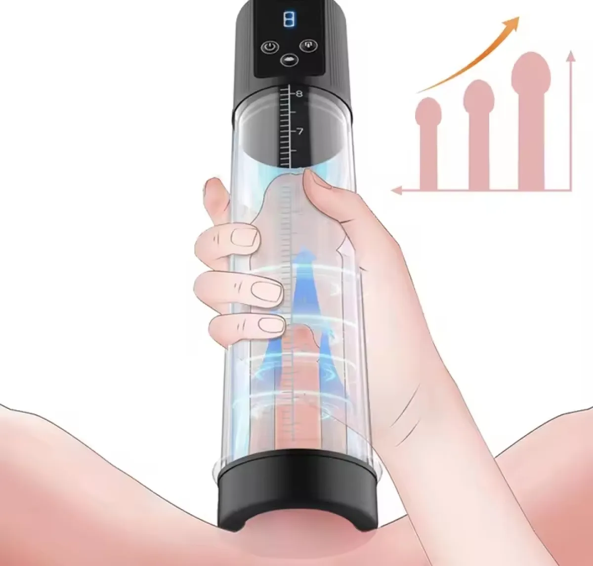 Electric Penis Pump Penis Enlargement Extend Pump Penis Trainer Male Masturbators Cup Dick Pump Sex Toys for Men 18