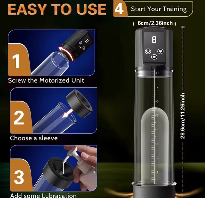 Electric Penis Pump Penis Enlargement Extend Pump Penis Trainer Male Masturbators Cup Dick Pump Sex Toys for Men 18_img_5