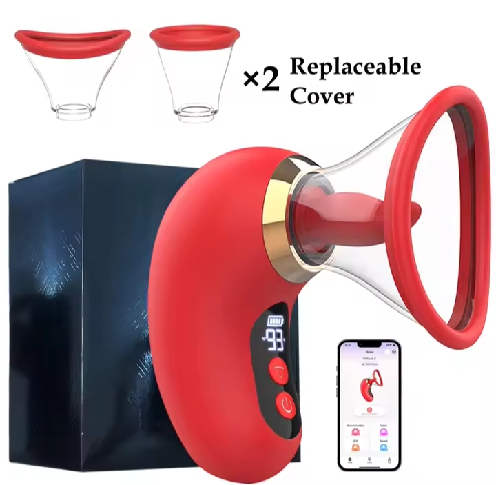 5IN1 Tongue Clitoral Sucker Vibrator APP Control Clit Stimulator Female Masturbation LCD Display Sex Toys for Women Couple