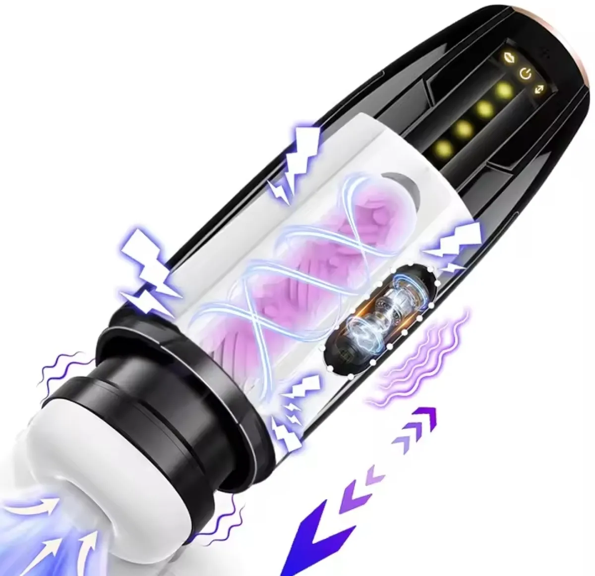 3 IN 1 Automatic Telescopic Sucking Male Masturbator Cup Enlargement Penis Pump Vibrating Pussy Real Vagina Sex Toys for Men
