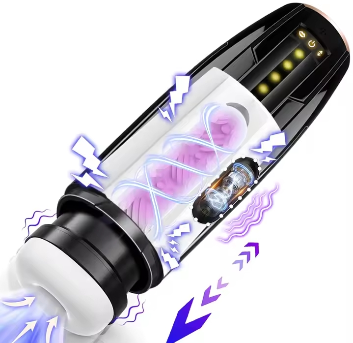 3 IN 1 Automatic Telescopic Sucking Male Masturbator Cup Enlargement Penis Pump Vibrating Pussy Real Vagina Sex Toys for Men