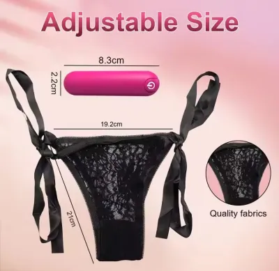 Mini Bullet Vibrator Wearable Lace Panties Adjustable Size 10 Vibrating G-Spot Nipple Clitoris Stimulation Adult Female Sex Toy_img_2