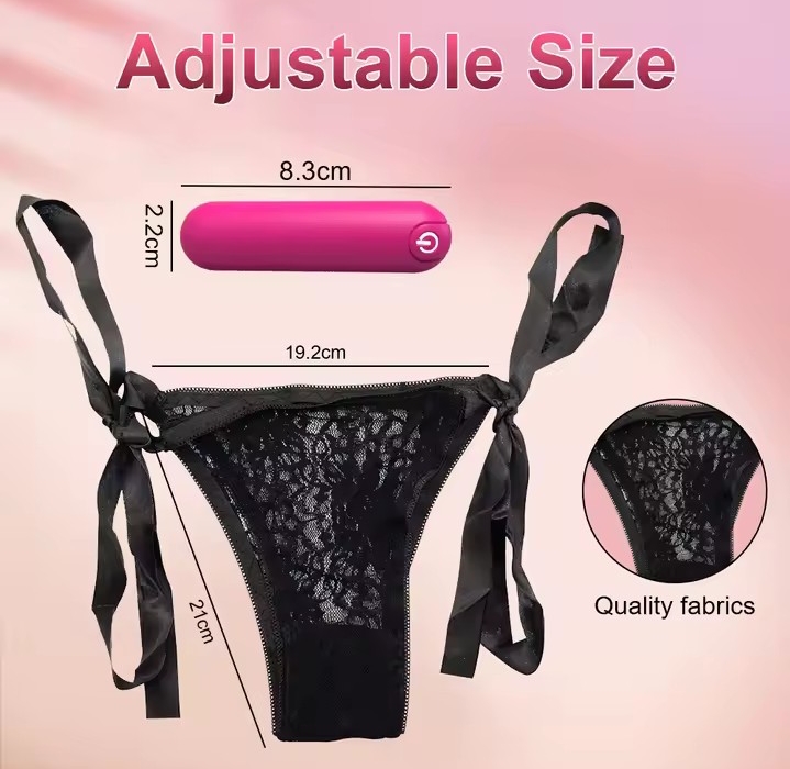Mini Bullet Vibrator Wearable Lace Panties Adjustable Size 10 Vibrating G-Spot Nipple Clitoris Stimulation Adult Female Sex Toy_img_2