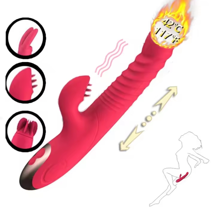 LIBO Intelligent Heating vibrator Sex Toys for Female Dildo Clitoris Telescopic Stimulator G Spot Powerful Licking Masturbator