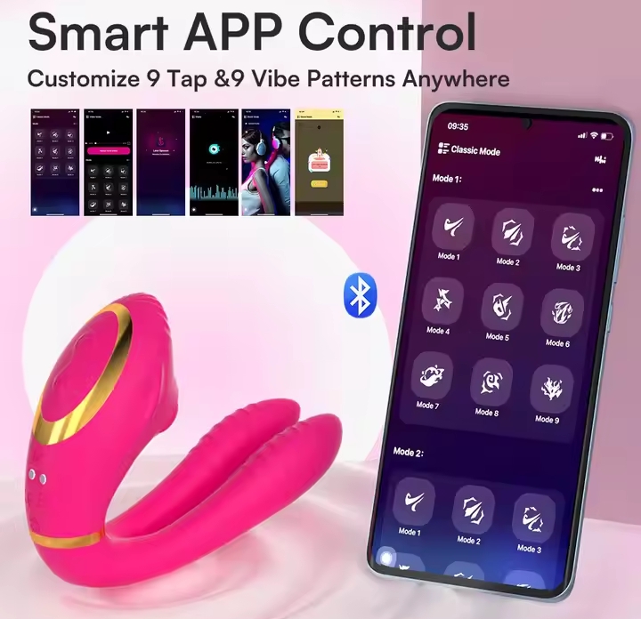 APP Vibrator Double Beat Double Vibration Vaginal Massager Clitoral Stimulator Multi-frequency Conversion Adult Woman Sex Toy_img_2
