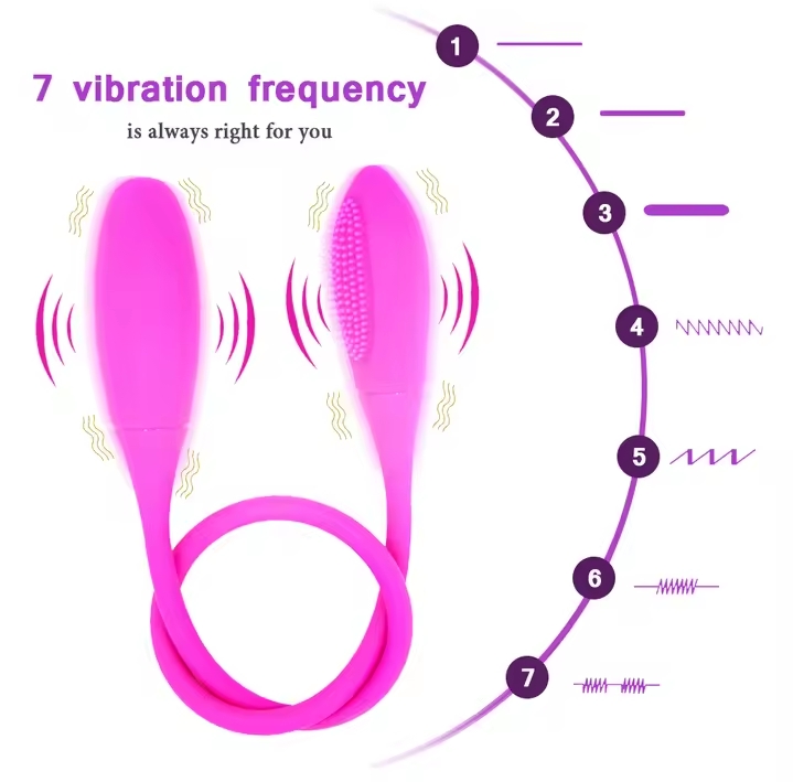 Double Head G Spot Bullet Vibrator Double Sided Silicone Vibrating Egg Ball for Anal Prostate Adult Sex Toy for Women Lesbian_img_1