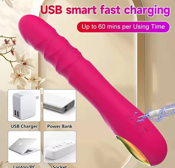 Thrusting Dildo Vibrator G pot Clitoral Anal Stimulator with 10 Thrusting Vibrating Modes Adult Sex Toy for Women Couple_img_3