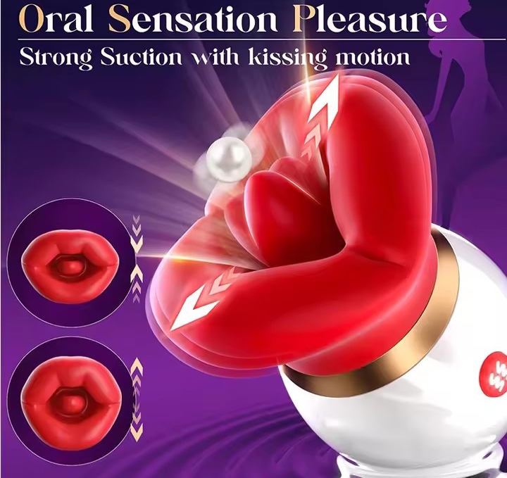 Soft Tongue Licking Sucking Vibrator for Women Clitoral Female Sex Toys with 10 Mode G spot Nipple Stimulator Mouth Vibrator_img_3
