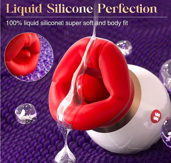 Soft Tongue Licking Sucking Vibrator for Women Clitoral Female Sex Toys with 10 Mode G spot Nipple Stimulator Mouth Vibrator_img_5